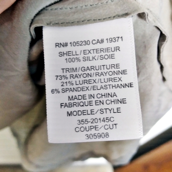 Joie Gray 100% Silk Pocket Tank Top Size Small - Picture 7 of 8